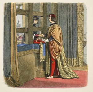 Meeting of Edward IV and Louis XI of France at Pecquigny, 29 August 1475, from A Chronicle of England BC 55 to AD 1485, pub. London, 1863